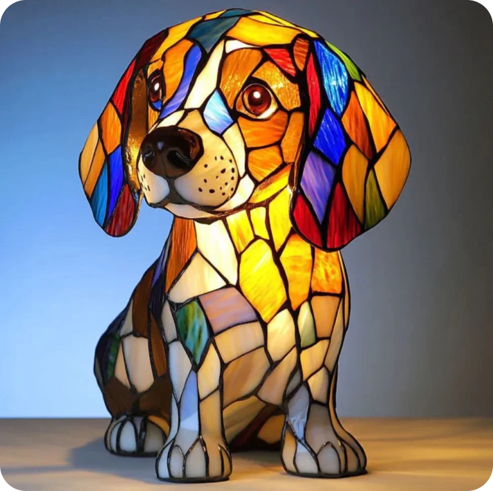 Handmade Dog Lamps