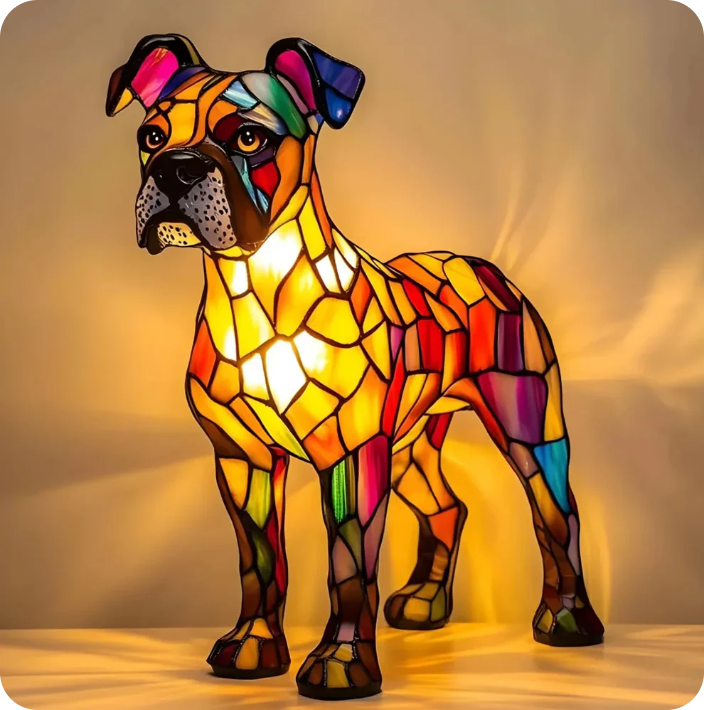 Handmade Dog Lamps