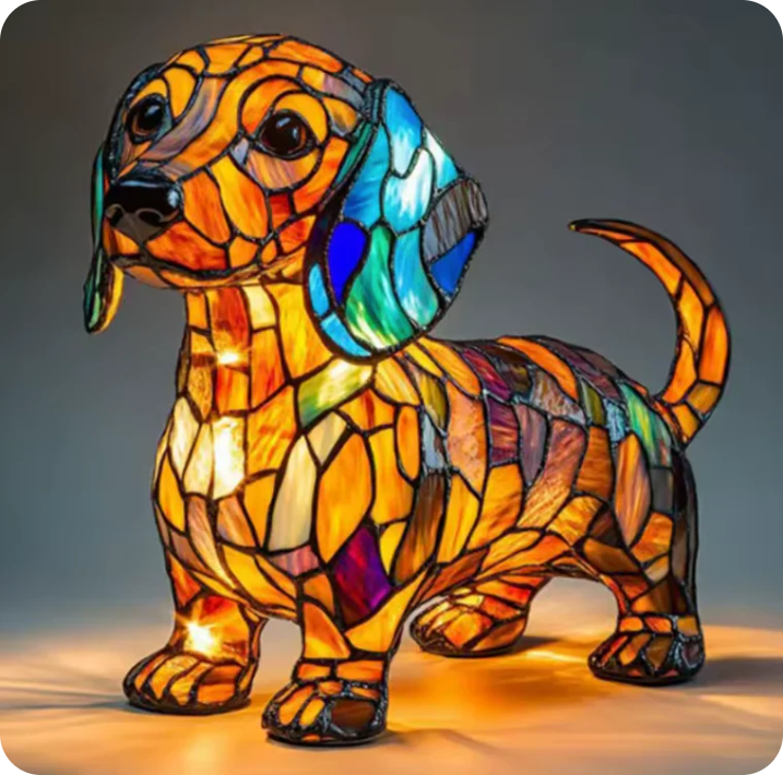 Handmade Dog Lamps
