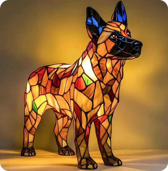 Handmade Dog Lamps