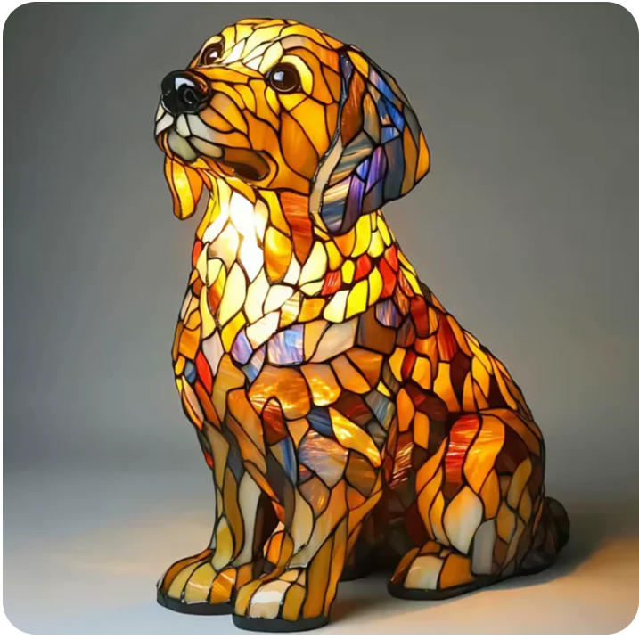 Handmade Dog Lamps